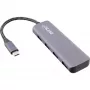 InLine USB 3.2 hub, USB-C naar 4x USB A 10 Gb/s, aluminium, grijs