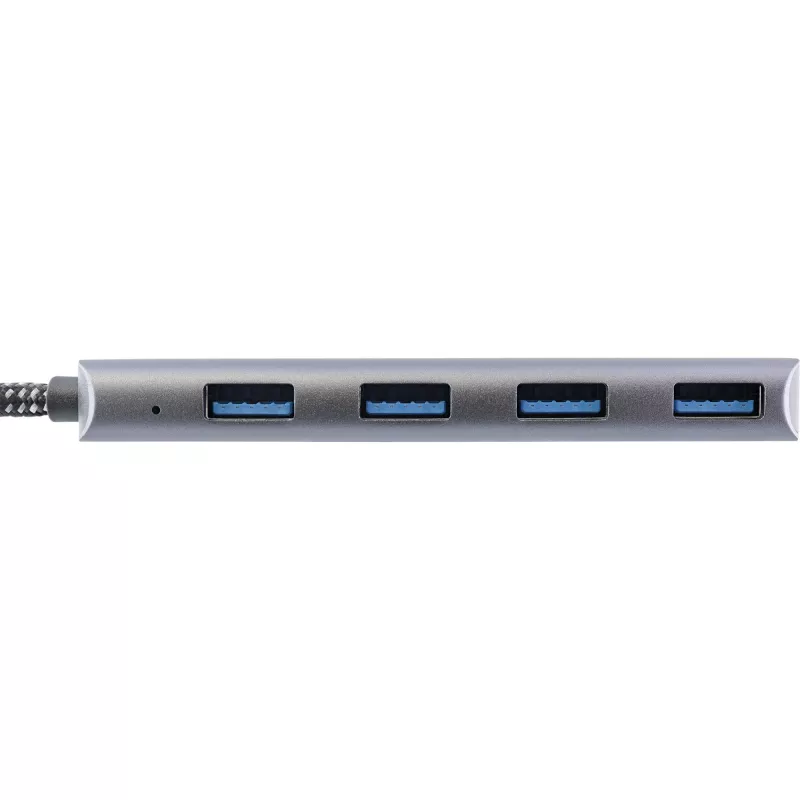 InLine USB 3.2 hub, USB-C naar 4x USB A 10 Gb/s, aluminium, grijs