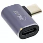 InLine USB4-adapter, USB-C stekker/bus rechts/links haaks, aluminium, grijs