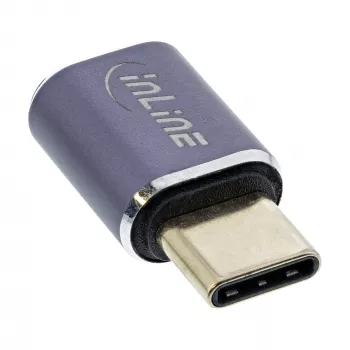InLine USB4-adapter USB-C stekker/bus aluminium grijs 35900A