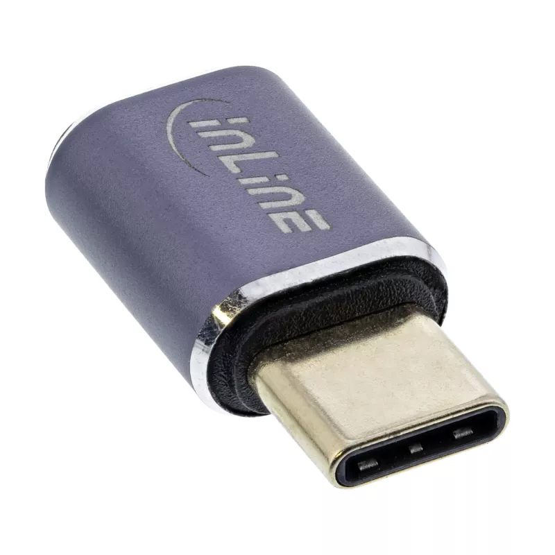 InLine USB4-adapter USB-C stekker/bus aluminium grijs 35900A