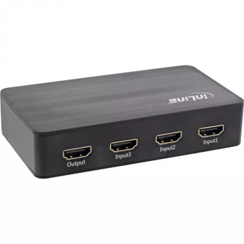 InLine HDMI-switch, 3 poorten, 4K2K@60Hz, HDCP 2.2