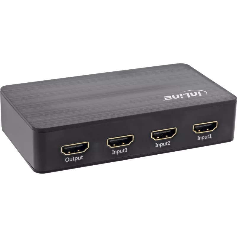 InLine HDMI-switch, 3 poorten, 4K2K@60Hz, HDCP 2.2