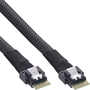 InLine slanke SAS kabel, SFF-8654 naar SFF-8654, 24Gb/s, 1m