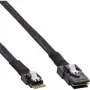 InLine slanke SAS kabel InLine 27645B SFF-8654 naar Mini SAS SFF-8087 12Gb/s 1m