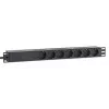 Intellinet 19 inch 1U rackmount 7-voudig PDU overspanningsbeveiliging 16 A 3 m kabel