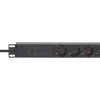 Intellinet 19 inch 1U rackmount 7-voudig PDU overspanningsbeveiliging 16 A 3 m kabel