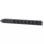 Intellinet 19 inch 1U rackmount 7-voudig PDU overspanningsbeveiliging 16 A 3 m kabel