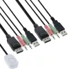 InLine kabel KVM switch, 2-poorts, DisplayPort 1.2, 4K, USB, audio