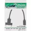 InLine USB 3.2 Gen.2 C stekker / bus met flens kabel, zwart, 0,20 m