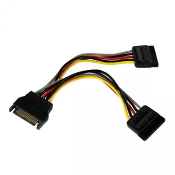 StarTech.com 15 cm SATA-stroom Y-splitterkabel-adapter - M/F