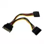 StarTech.com 15 cm SATA-stroom Y-splitterkabel-adapter - M/F