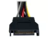 StarTech.com 15 cm SATA-stroom Y-splitterkabel-adapter - M/F