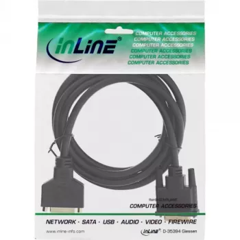 InLine DVI-D-kabel Premium 24+1 stekker naar bus Dual Link verguld 2 m