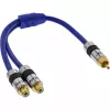 InLine RCA Y-kabel Premium 1x RCA-stekker / 2x RCA-bus 0,25 m