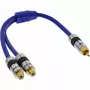 InLine RCA Y-kabel Premium 1x RCA-stekker / 2x RCA-bus 0,25 m