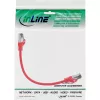 InLine patchkabel, S/FTP (PiMf), Cat.8.1, 2000MHz, halogeenvrij, rood, 0,3 m
