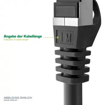 InLine patchkabel plat, U/FTP, Cat.6A, TPE halogeenvrij, zwart, 3 m