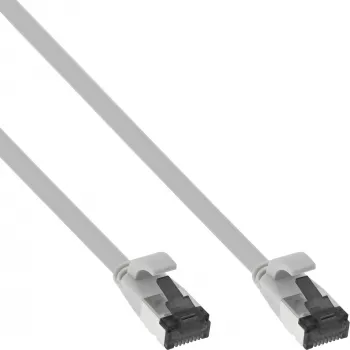 InLine Plat-Patchkabel, U/FTP, Cat.8.1, TPE halogeenvrij, grijs, 1,5 m
