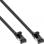 InLine Patchkabel plat, U/FTP, Cat.8.1, TPE halogeenvrij, zwart, 0,25 m