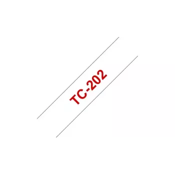 Labelband TC Brother TC202 12mm rood op wit