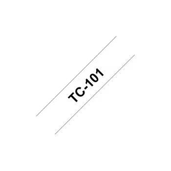 Labelband Brother TC101 12mm zwart op transparant