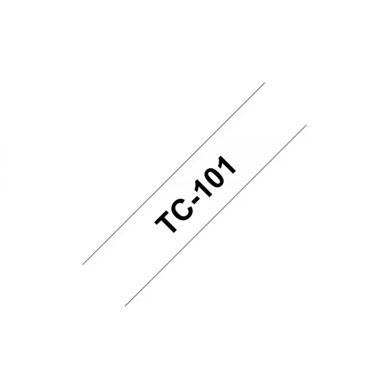Labelband Brother TC101 12mm zwart op transparant