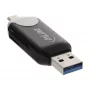 InLine USB3.0 dual cardreader, USB-A en Micro-USB 2.0 voor SDXC en microSDXC