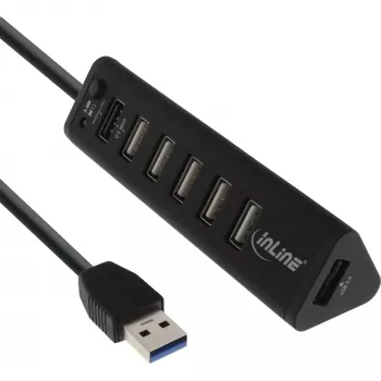 USB-hub InLine Smart Hub 7 poorten USB 3.0 & 2.0 met snellaadaansluiting