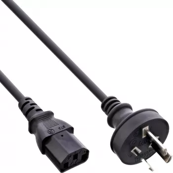 InLine B-16652D Netsnoer, Australische stekker naar C13, 1,8 m, bulkverpakking van 35 stuks