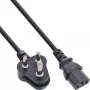 InLine B-16652R Netsnoer, Zuid-Afrika type D 5A naar C13, 1,8 m, bulkverpakking van 35 stuks