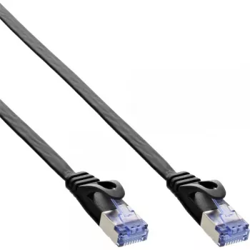InLine platte patchkabel, U/FTP, Cat.6A, zwart, 5 m
