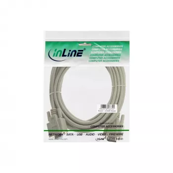 VGA-kabel InLine 17737 15HD stekker bus beige 1m
