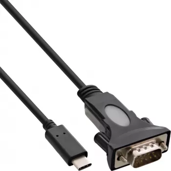 InLine USB-C naar serieel adapterkabel, USB-C stekker / DB9 stekker, 1,8 m