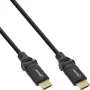 InLine High Speed HDMI-draaikabel, m. eth., AM/AM, zwart, goudcontact., 0,5 m