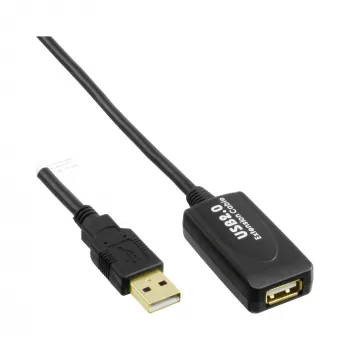 InLine USB 2.0 actieve signaalrepeater-kabel Type-A stekker / A bus, 5m