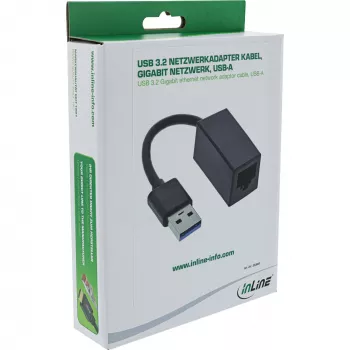 InLine USB 3.2 Gigabit Ethernet netwerkadapterkabel, USB-A