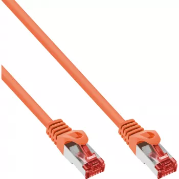 InLine Patchkabel S/FTP PiMF Cat.6 250MHz PVC koper oranje 30m