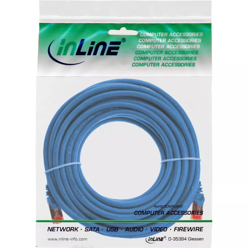 InLine Patchkabel S/FTP PiMF Cat.6 250MHz PVC koper blauw 30m