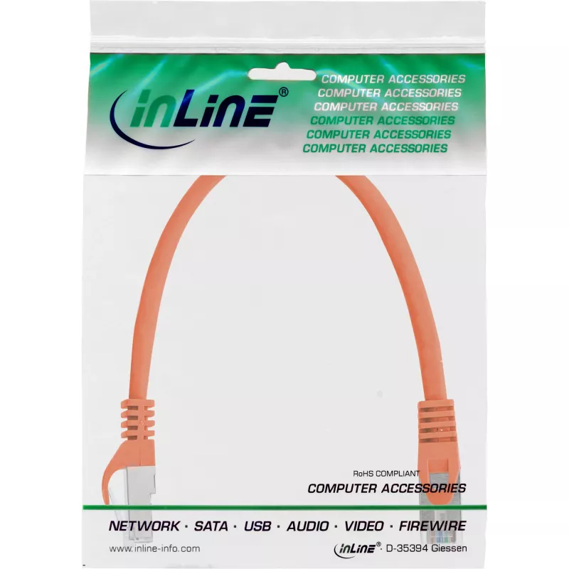 InLine patchkabel SF/UTP Cat.5e oranje 0,3m