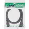 InLine stroomkabel C19 / C20 3-polig IEC stekker / bus zwart 0,3 m