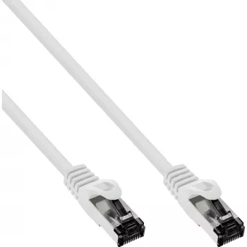 InLine patchkabel, S/FTP (PiMf), Cat.8.1, 2000MHz, halogeenvrij, wit, 0,5m
