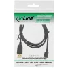 InLine micro-USB 2.0-kabel USB Type-A stekker / micro-B stekker, zwart, 5 m