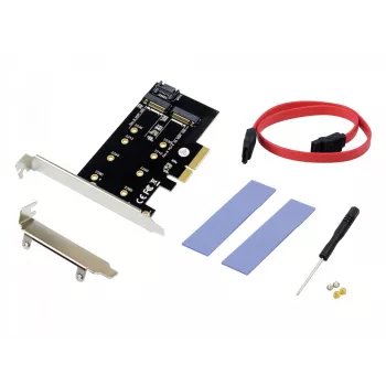 Conceptronic EMRICK 2-in-1 M.2 SSD PCIe-adapter SATA AHCI NVMe