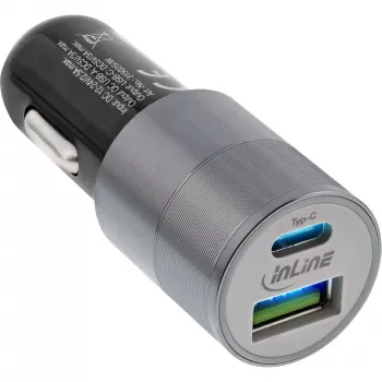 InLine USB-autolader voeding Quick Charge 3.0, zwart