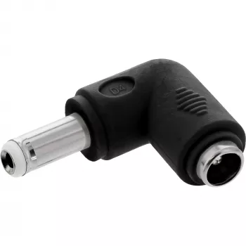 DC-adapter InLine 5,5×2,5 mm haakse stekker–bus, 5 V ingang, binnen, zwart