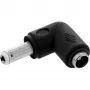 DC-adapter InLine 5,5×2,5 mm haakse stekker–bus, 5 V ingang, binnen, zwart