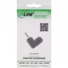 InLine DC-adapter 5,5x2,1 mm DC-stekker male/female haaks universeel zwart