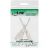 InLine stereo Y-kabel 3,5-mm-jack M naar 2 x 3,5-mm-jack F wit/goud, 0,1 m