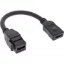 InLine HDMI keystone adapterkabel 4K/60Hz, HDMI A bus/bus, zwart, 0,2m